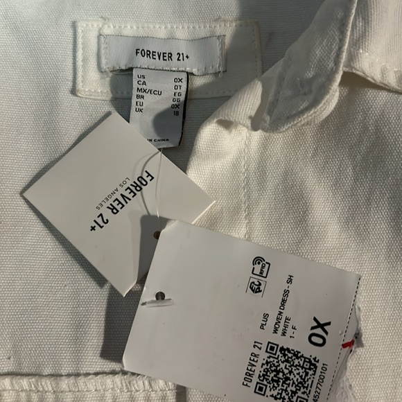 Forever 21 white blue jean dress - Picture 2 of 2